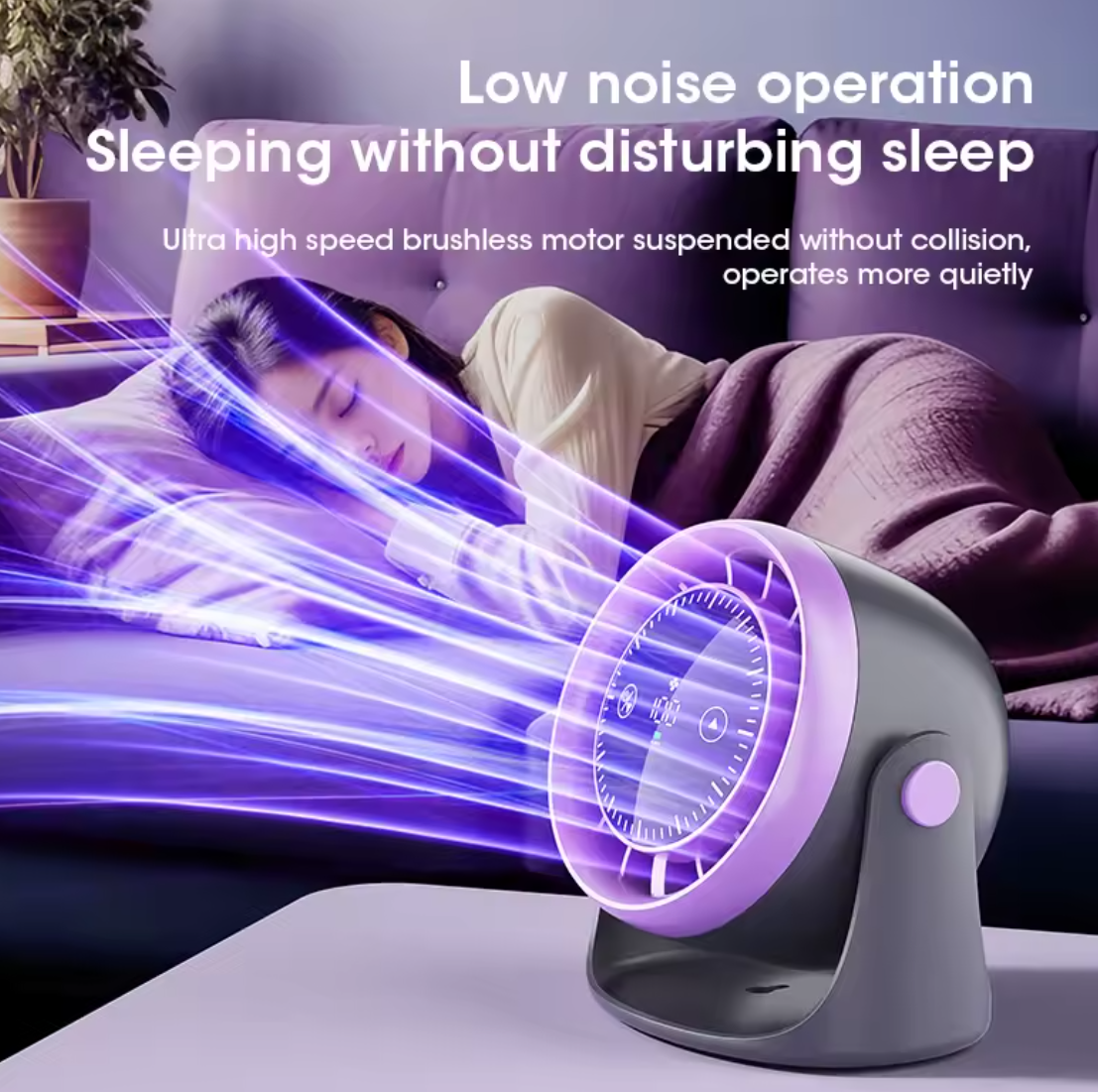 Touch Screen Portable Mini Desk Fan